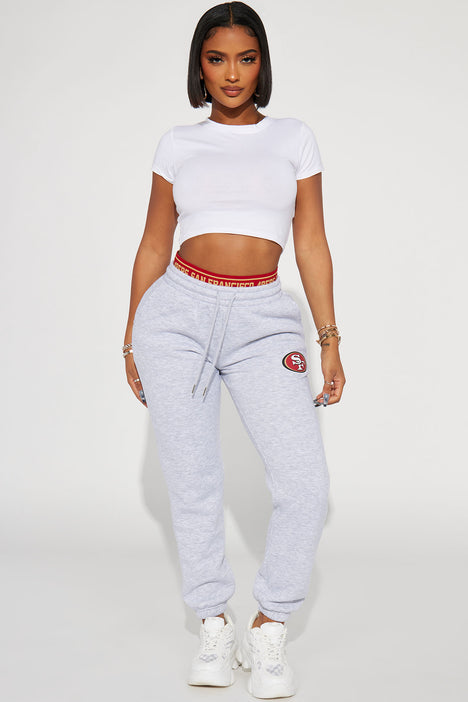 VARSITY SWEATPANTS LT HEATHER GREY / WHITE – The Bar