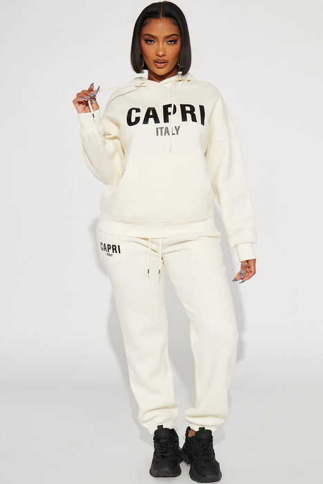 Capri Sweatpant Set Off White