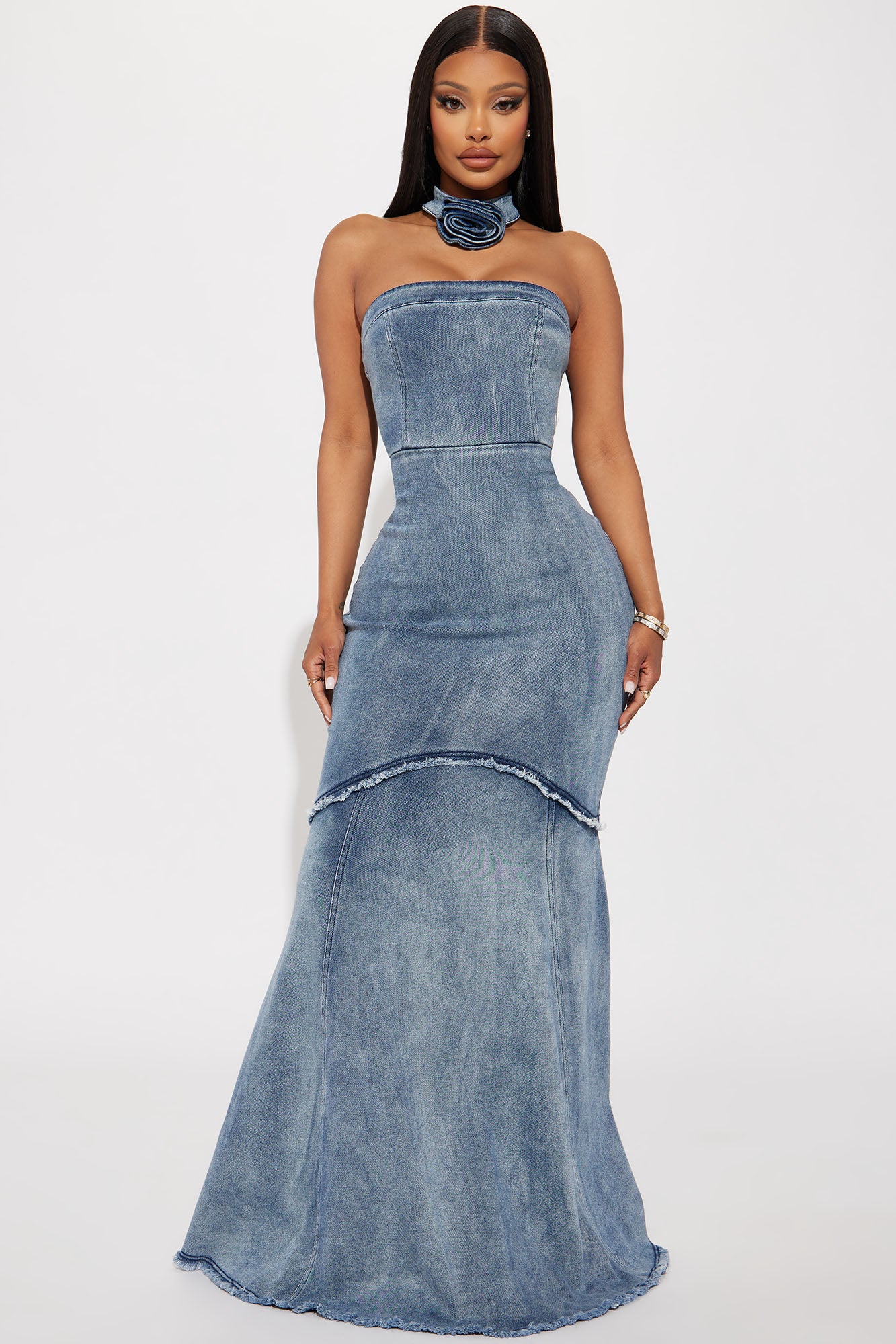 Denim mermaid best sale dress