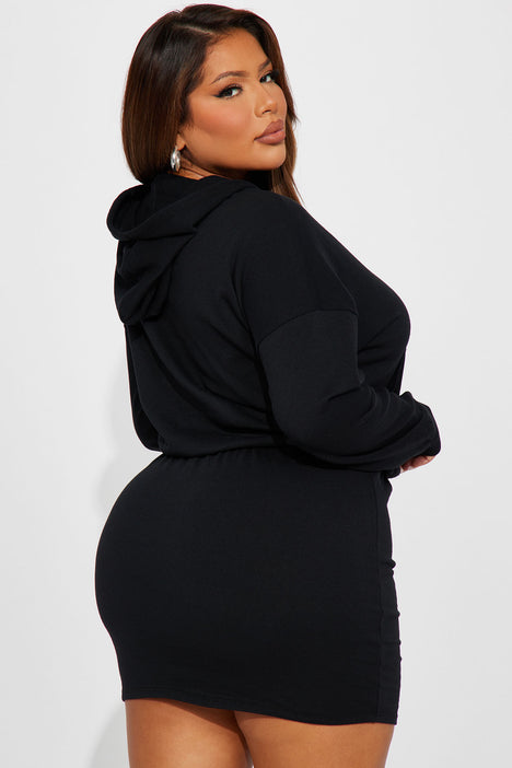 Miranda Sweatshirt Dress Black Fashion Nova Dresses Fashion