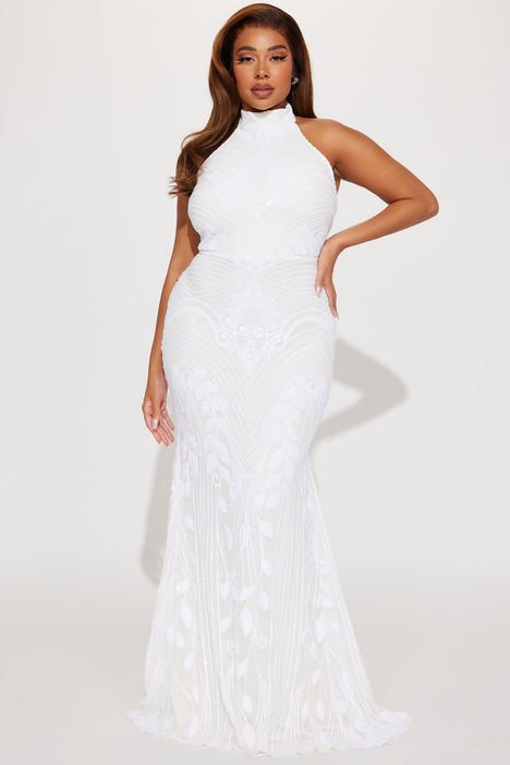Fashion nova shop white sequin dress