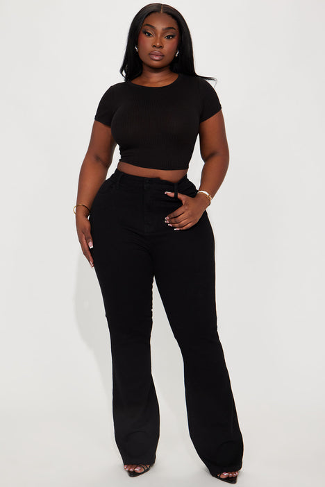 Plus size stretch bootcut jeans on sale