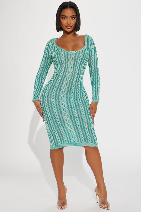 Jade green midi best sale dress