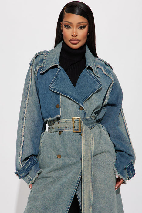 Jeans clearance trench coat