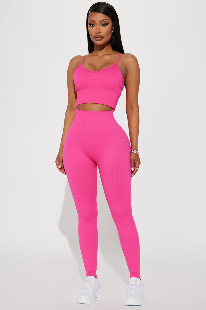 Go Time Seamless Rib Active Leggings - Fuchsia | Fashion Nova, Nova ...