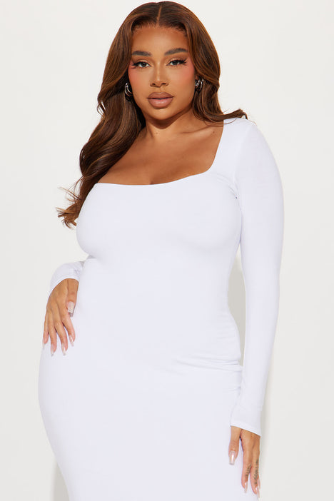 Fashion nova plus sales size white dress