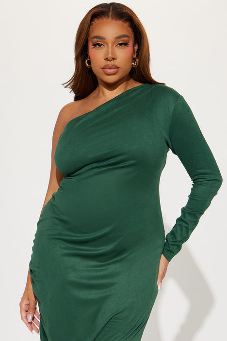 Olive green hot sale suede dress