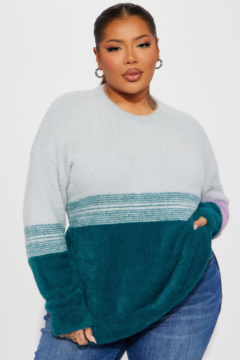 Plus size cheap teal sweater