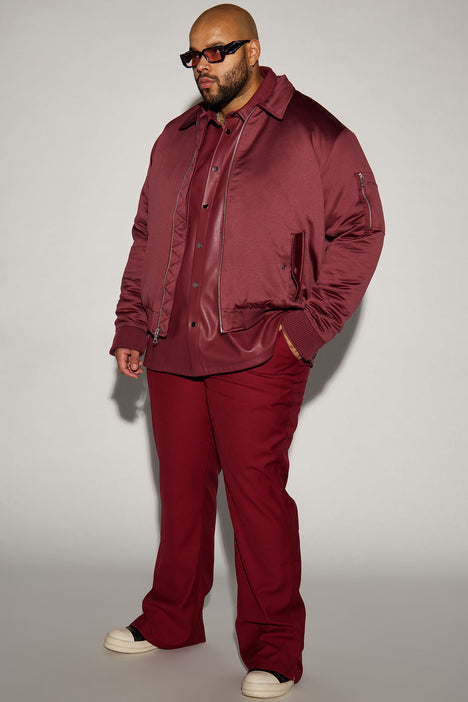 Worldwide Varsity Bomber Jacket - Burgundy/combo, Fashion Nova, Mens  Jackets