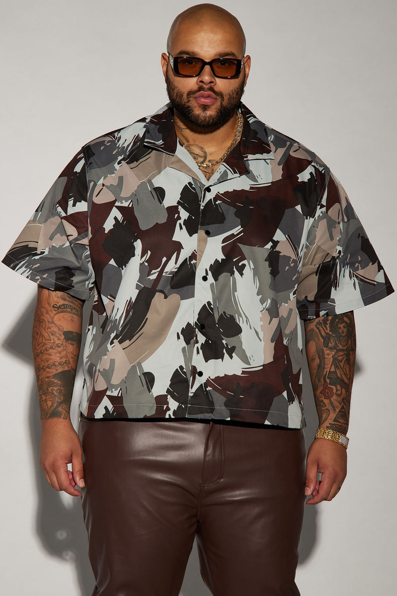 Impressions Cropped Button Up Shirt Fashion Nova, Mens Shirts Fashion Nova
