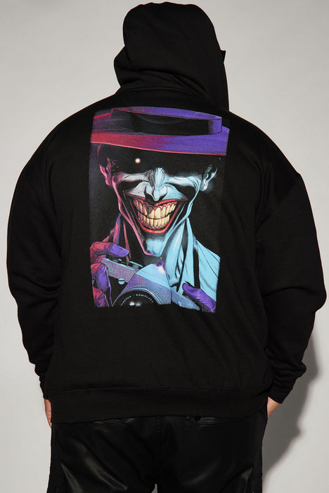 Joker The Killing Joke Zip Up Hoodie Black Fashion Nova Mens