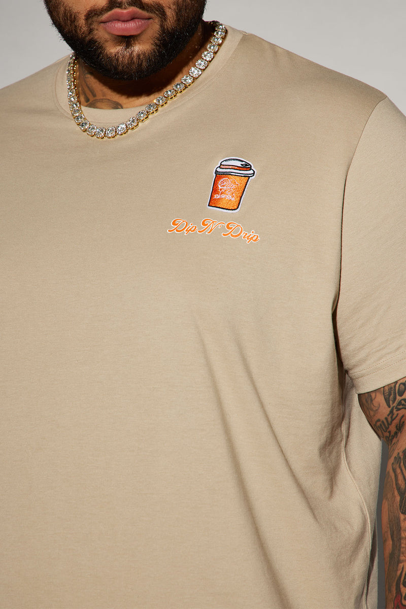 Dip N Drip Short Sleeve Tee Sand Fashion Nova, Mens Tees & Tanks