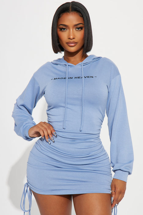 Hooded Viscose Jersey Mini Dress