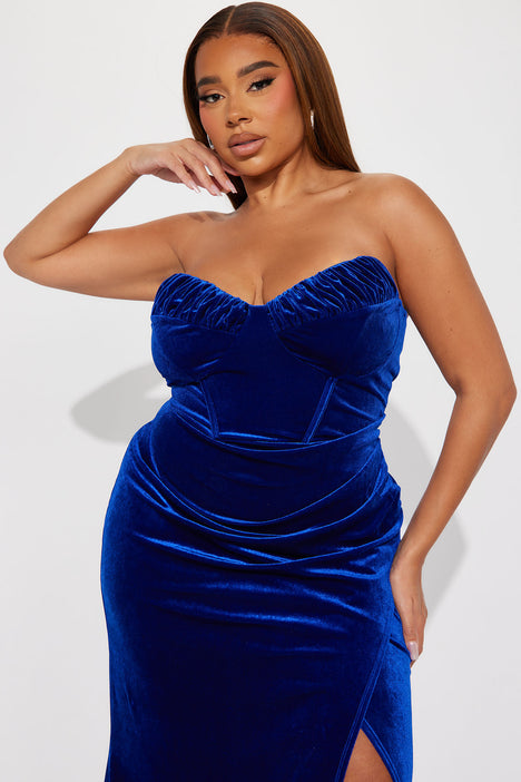 Cassie Velvet Gown Royal