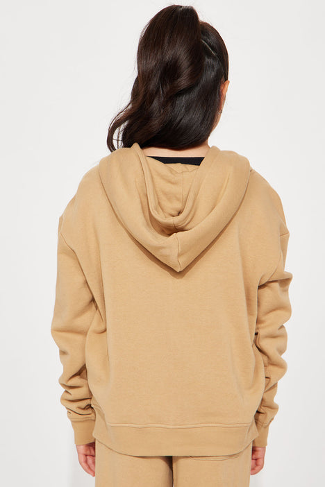 Mini Stole Your Toys Oversized Zip Up Hoodie Nude