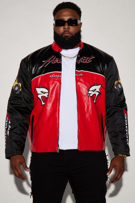 Black and red mens cheap jacket