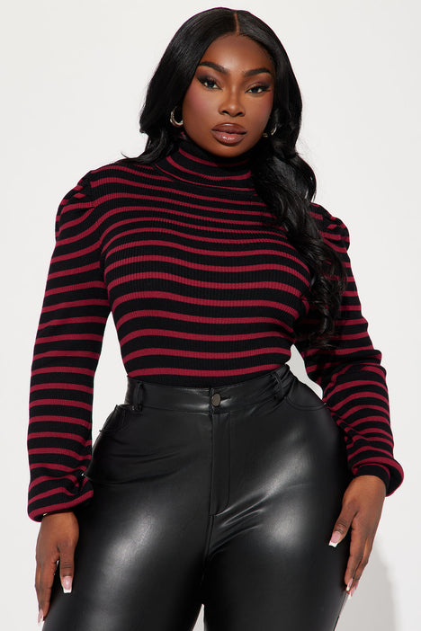 Toxic Touch Turtleneck Sweater Black combo Fashion Nova