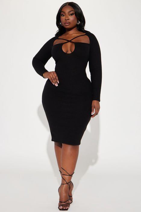 Plus size sweater 2025 dress fashion nova
