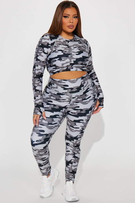 Ground Work Elevate Camo Active Top Charcoal combo Fashion