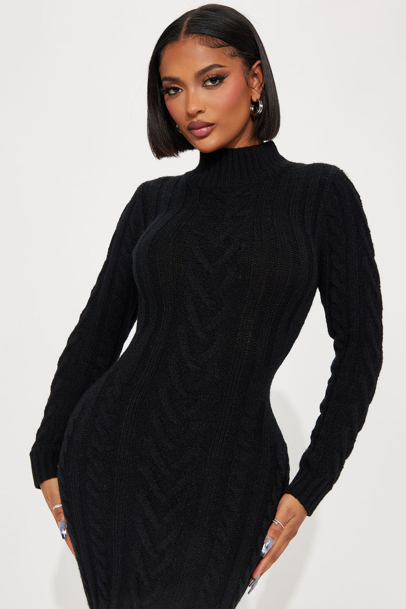 Lisa Sweater Maxi Dress - Black | Fashion Nova, Dresses | Fashion Nova