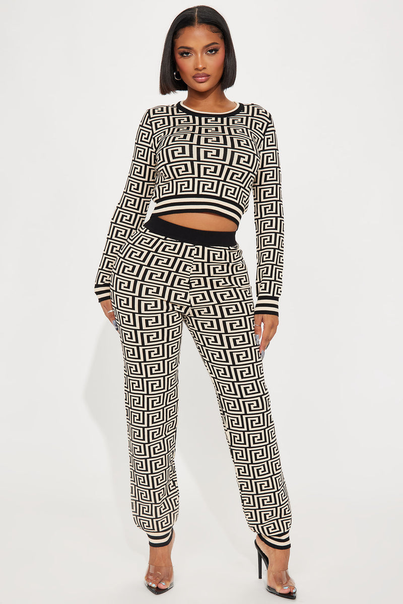 Farrah Sweater Pant Set - Black/combo | Fashion Nova, Matching Sets ...