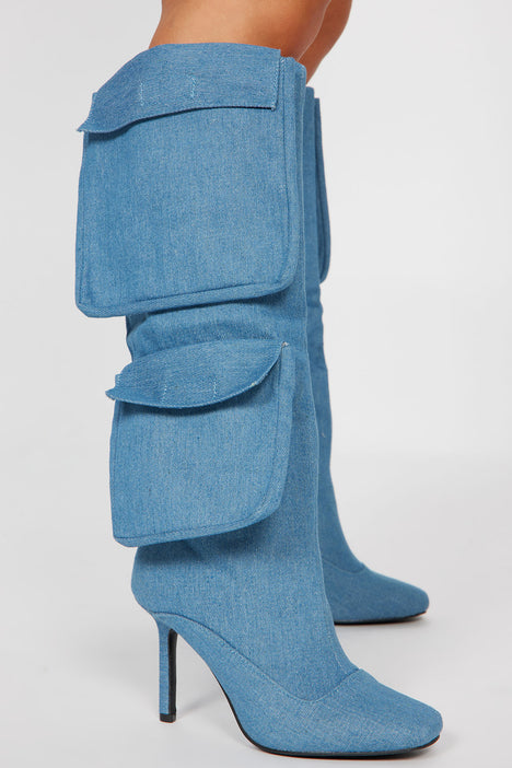 Used thigh high boots store