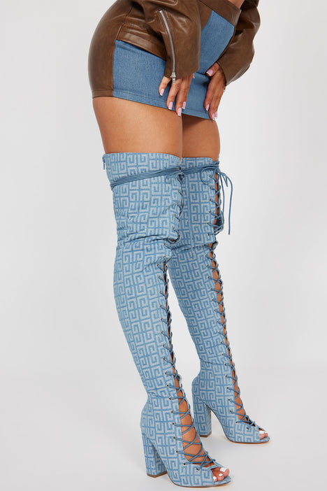 Fashion nova denim new arrivals boots