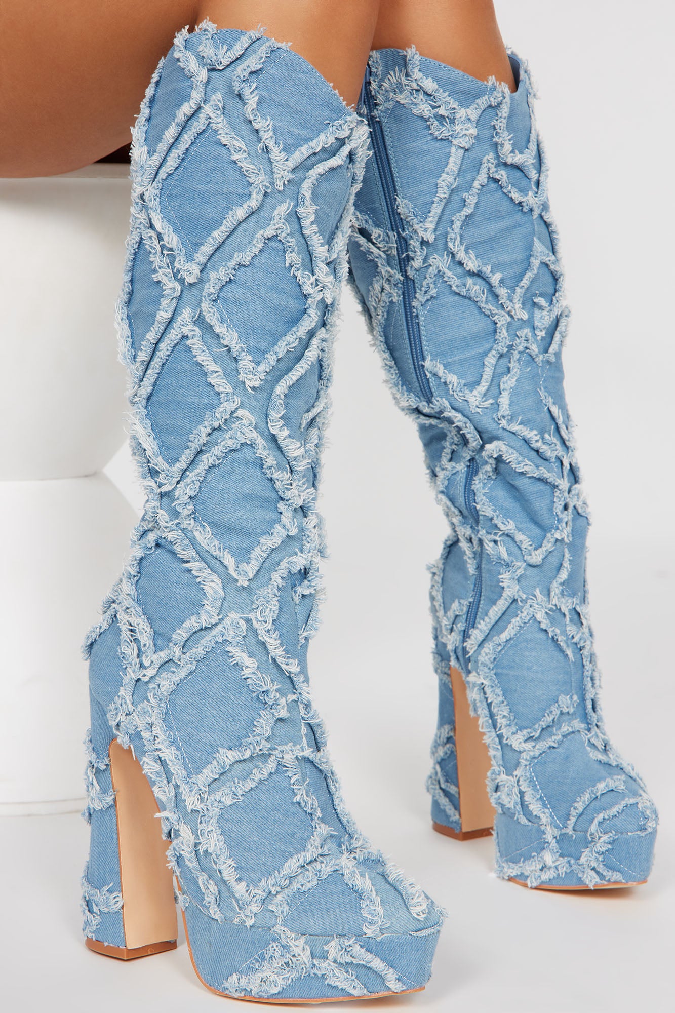 Blue jean hotsell high heel boots