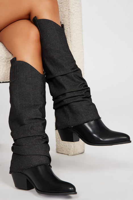 Coolest In The Streets Knee High Boots Black Fashion Nova