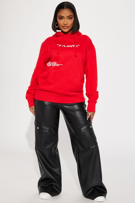 Fashion nova clearance red hoodie