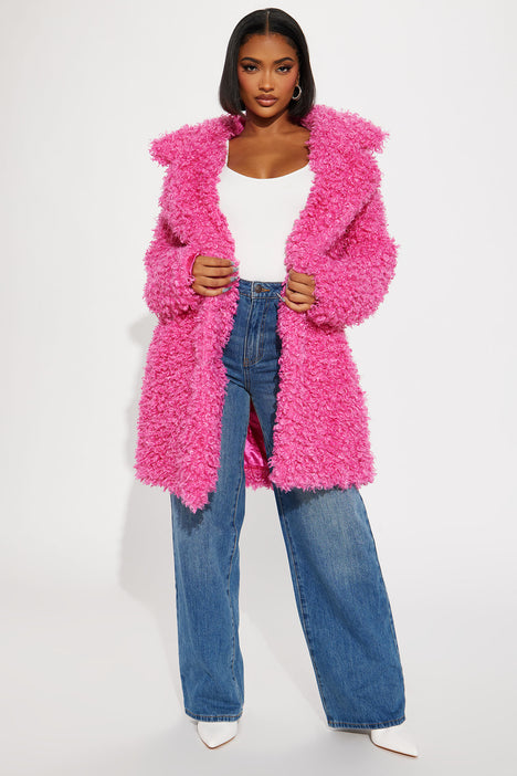 Pink sherpa coat 2025