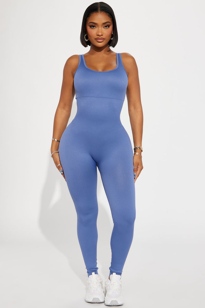 Lean Seamless Active Jumpsuit - Slate Blue | Fashion Nova, Nova Sport ...