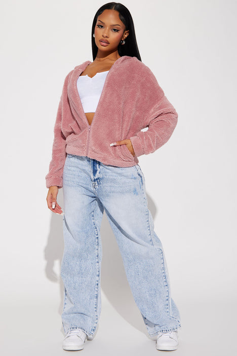 Augie Sherpa Lounge Jacket Mauve Fashion Nova Lounge Fashion Nova