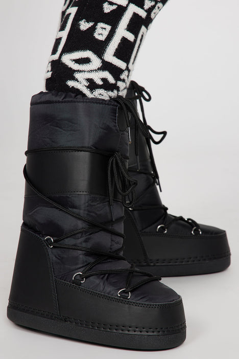 A New Direction Knee High Boots Black