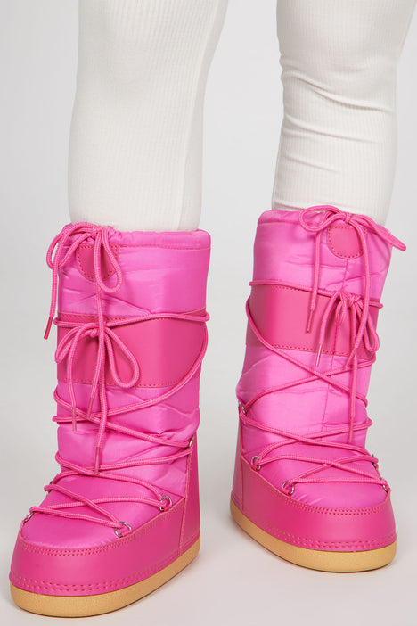A New Direction Knee High Boots Fuchsia