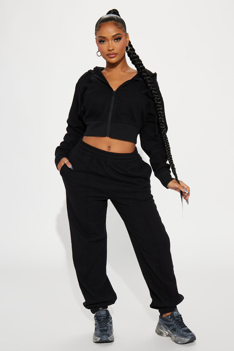 Stayin' In Sweatsuit Black Fashion Nova, Matching Sets Fashion Nova