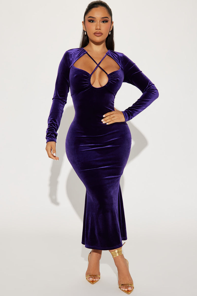 Milani Velvet Maxi Dress - Purple | Fashion Nova, Dresses | Fashion Nova