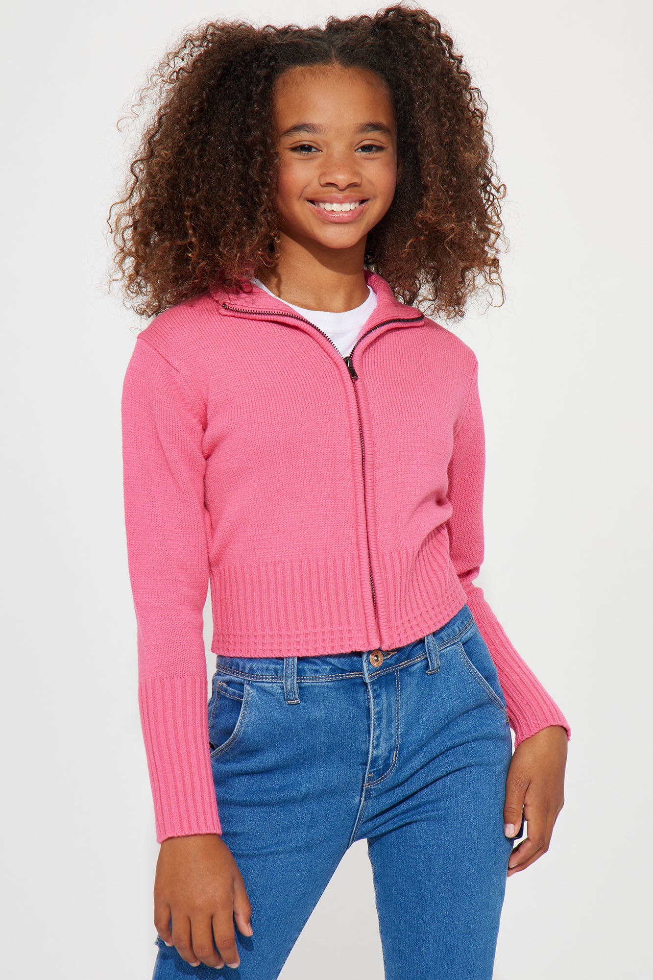 Collared zip front sweater outlet