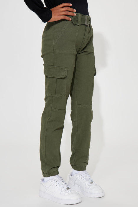 Men's belted on sale twill cargo pant