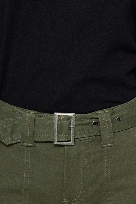 Men's belted store twill cargo pant