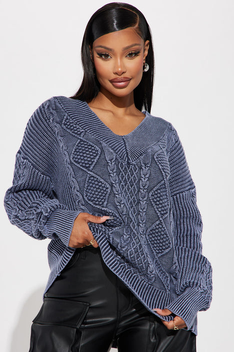 She s Cool Cable Knit Sweater Grey Fashion Nova Sweaters