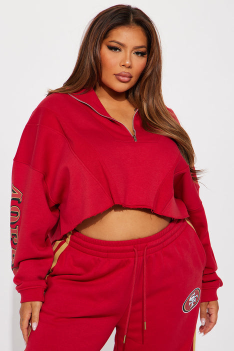 Red plus size sweatshirt shop