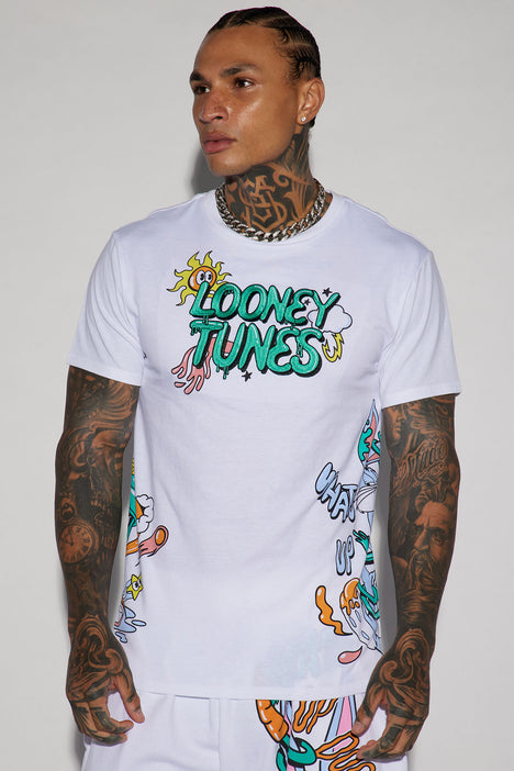 Looney Tunes 100% Cotton Crepe Baby Boy/Girl Button Front Graphic Short-sleeve Top and Shorts Set
