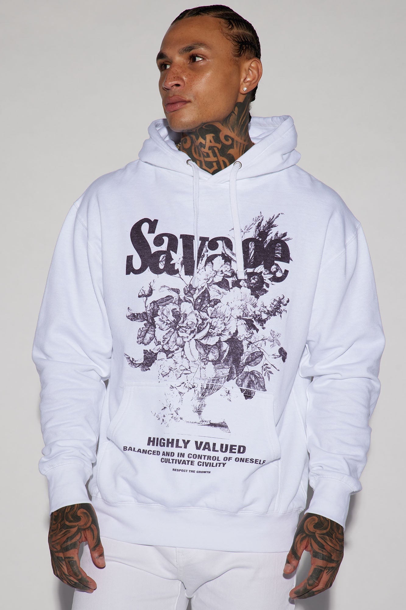 Savage shop hoodie white