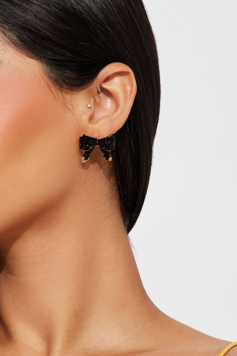 Baby Bow Stud Earrings - Black | Fashion Nova, Jewelry | Fashion Nova