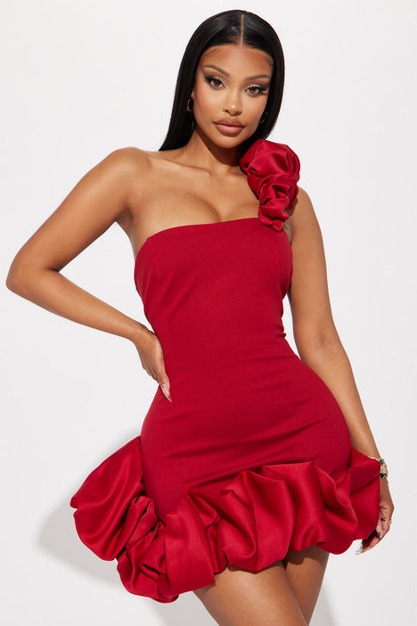 Fashion nova ruffle dress discount