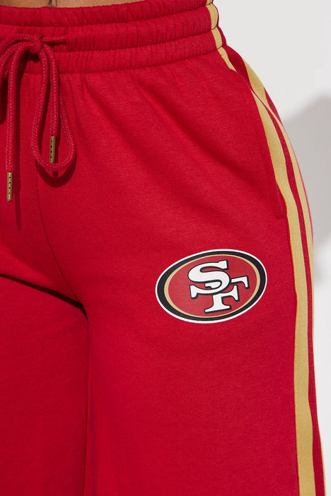 49ers Second Half Come-Back Wide Leg Pant - Red