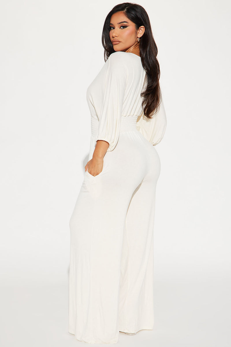 Love Me More Jumpsuit Cream Fashion Nova, Jumpsuits Fashion Nova