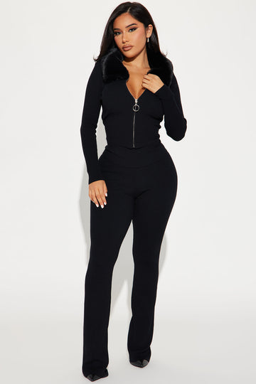 Ski Princess Puffer Pant Set - Black, Fashion Nova, Matching Sets