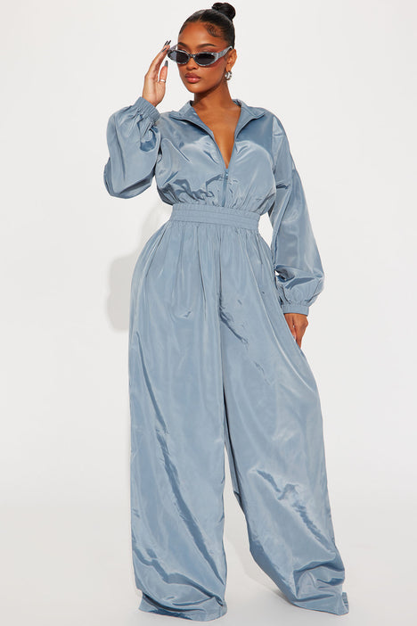 Show Me Around Jumpsuit Slate Blue Fashion Nova Jumpsuits
